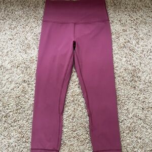 lululemon align leggings red/purple mauve color crop 23”